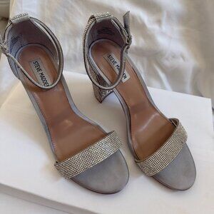 Steve Madden Carrson Ankle Strap Rhinestone Heel 10M w/ Box Worn Once